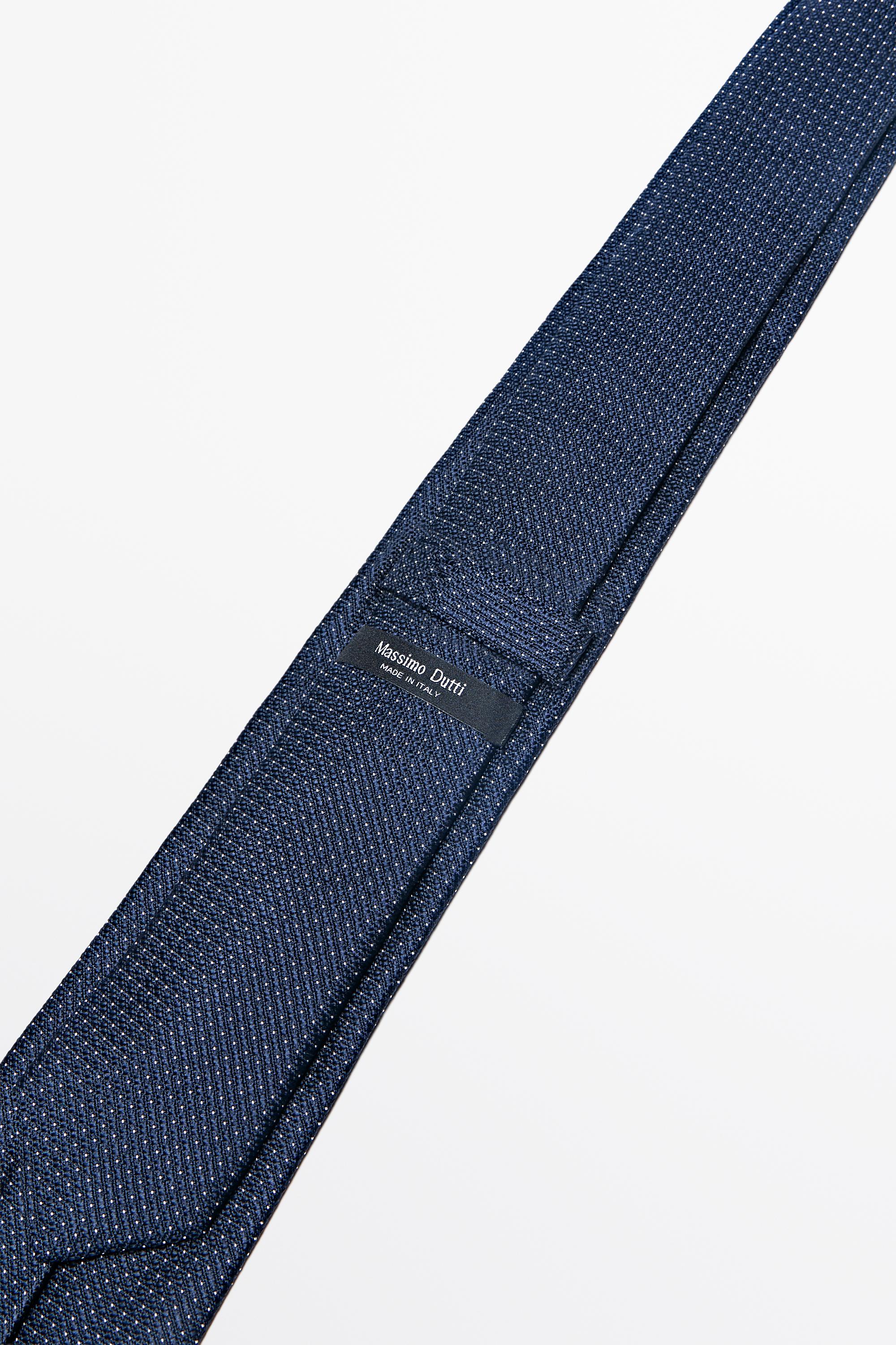100% silk micro-polka dot tie
